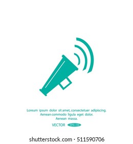 Megaphone, loudspeaker icon.
