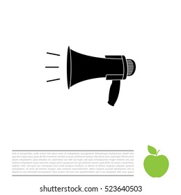 Megaphone, loudspeaker icon. 
