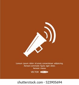 Megaphone, loudspeaker icon.