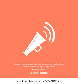 Megaphone, loudspeaker icon.