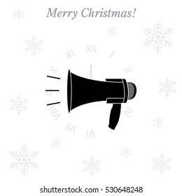Megaphone, loudspeaker icon. 