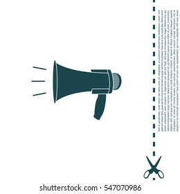 Megaphone, loudspeaker icon. 
