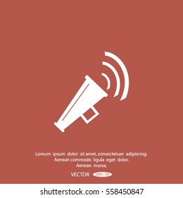 Megaphone, loudspeaker icon.
