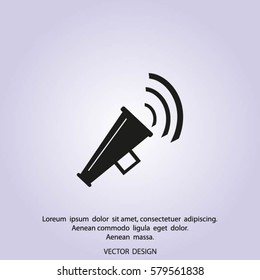 Megaphone, loudspeaker icon.