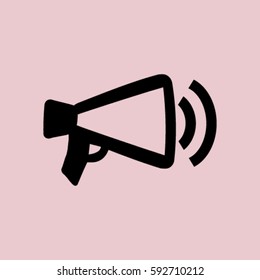 Megaphone, loudspeaker icon