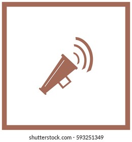 Megaphone, loudspeaker icon.