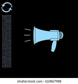 Megaphone, loudspeaker icon. 