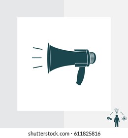 Megaphone, loudspeaker icon. 