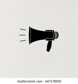 Megaphone, loudspeaker icon. 
