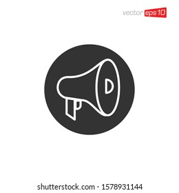 Megaphone or Loudspeaker Icon Design Vector