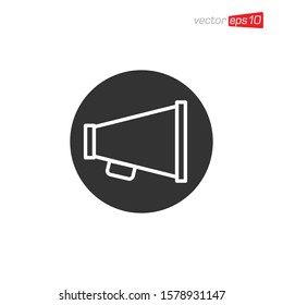 Megaphone or Loudspeaker Icon Design Vector
