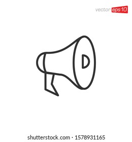 Megaphone or Loudspeaker Icon Design Vector