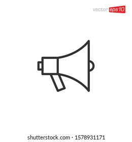 Megaphone or Loudspeaker Icon Design Vector