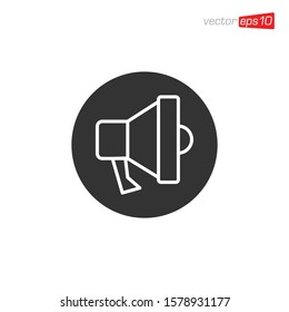 Megaphone or Loudspeaker Icon Design Vector