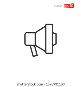 Megaphone or Loudspeaker Icon Design Vector