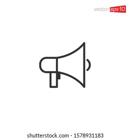 Megaphone or Loudspeaker Icon Design Vector