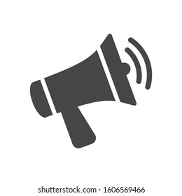 Megaphone, loudspeaker icon in flat style isolated on white background. Vector illustration.
