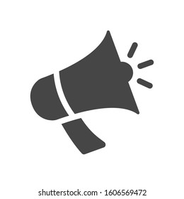 Megaphone, loudspeaker icon in flat style isolated on white background. Vector illustration.