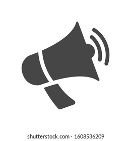 Megaphone, loudspeaker icon in flat style isolated on white background. Vector illustration.