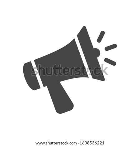 Megaphone, loudspeaker icon in flat style isolated on white background. Vector illustration.