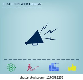 Megaphone, loudspeaker icon. Loud-hailer symbol
