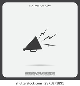 Megaphone, loudspeaker icon. Loud-hailer symbol