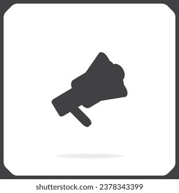 Megaphone, loudspeaker icon. Loud-hailer symbol