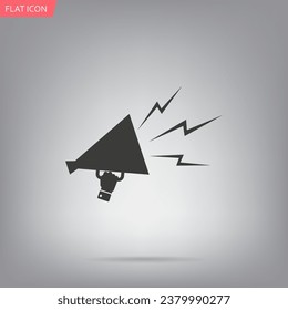 Megaphone, loudspeaker icon. Loud-hailer symbol