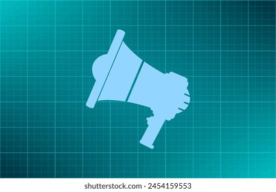Megaphone, loudspeaker icon. Loud-hailer symbol