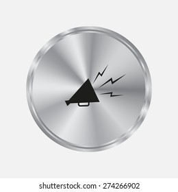 Megaphone, loudspeaker icon. Loud-hailer symbol