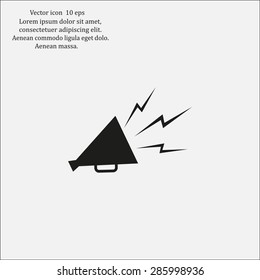 Megaphone, loudspeaker icon. Loud-hailer symbol