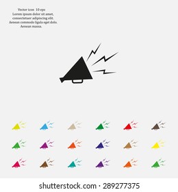 Megaphone, loudspeaker icon. Loud-hailer symbol