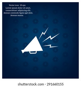 Megaphone, loudspeaker icon. Loud-hailer symbol