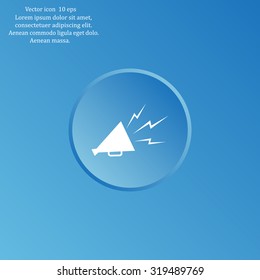 Megaphone, loudspeaker icon. Loud-hailer symbol