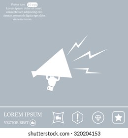 Megaphone, loudspeaker icon. Loud-hailer symbol