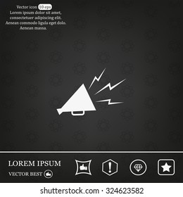 Megaphone, loudspeaker icon. Loud-hailer symbol