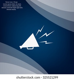 Megaphone, loudspeaker icon. Loud-hailer symbol