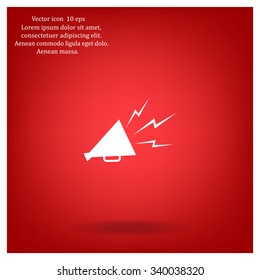 Megaphone, loudspeaker icon. Loud-hailer symbol