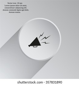 Megaphone, loudspeaker icon. Loud-hailer symbol