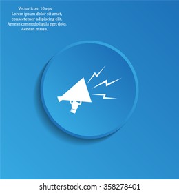 Megaphone, loudspeaker icon. Loud-hailer symbol