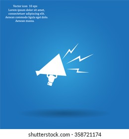 Megaphone, loudspeaker icon. Loud-hailer symbol