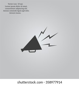 Megaphone, loudspeaker icon. Loud-hailer symbol
