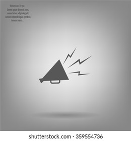 Megaphone, loudspeaker icon. Loud-hailer symbol