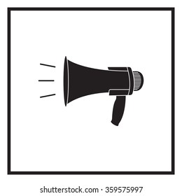 Megaphone, loudspeaker icon. Loud-hailer symbol
