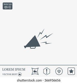 Megaphone, loudspeaker icon. Loud-hailer symbol