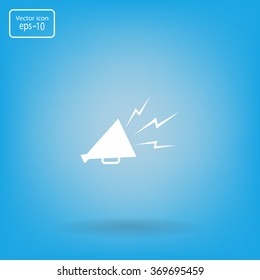 Megaphone, loudspeaker icon. Loud-hailer symbol