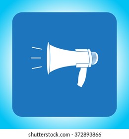 Megaphone, loudspeaker icon. Loud-hailer symbol