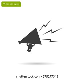 Megaphone, loudspeaker icon. Loud-hailer symbol