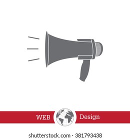 Megaphone, loudspeaker icon. Loud-hailer symbol