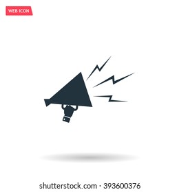 Megaphone, loudspeaker icon. Loud-hailer symbol